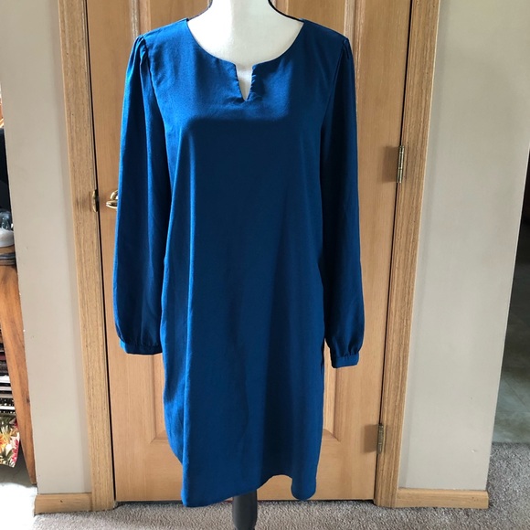 Cable & Gauge Dresses & Skirts - Cable & Gauge Dark Teal Long Sleeve Dress EUC